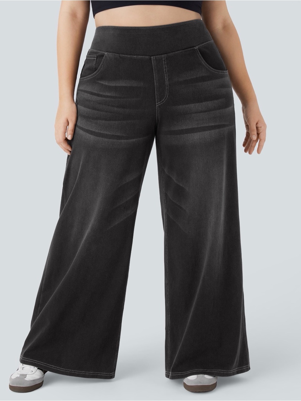 Halara Flex High Waisted Pockets Baggy Wide Leg Casual Plus Size